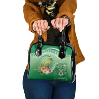 Norfolk Parakeet Tropical Shoulder Handbag Norfolk Island Tribal Pattern LT9 One Size Green - Polynesian Pride