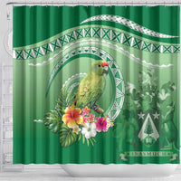 Norfolk Parakeet Tropical Shower Curtain Norfolk Island Tribal Pattern LT9 - Polynesian Pride