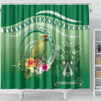 Norfolk Parakeet Tropical Shower Curtain Norfolk Island Tribal Pattern LT9 - Polynesian Pride