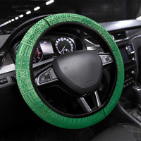 Norfolk Parakeet Tropical Steering Wheel Cover Norfolk Island Tribal Pattern LT9 Universal Fit Green - Polynesian Pride