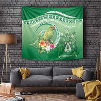 Norfolk Parakeet Tropical Tapestry Norfolk Island Tribal Pattern LT9 Green - Polynesian Pride