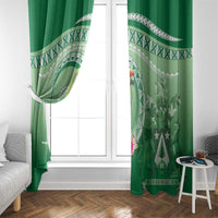 Norfolk Parakeet Tropical Window Curtain Norfolk Island Tribal Pattern LT9 - Polynesian Pride
