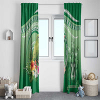 Norfolk Parakeet Tropical Window Curtain Norfolk Island Tribal Pattern LT9 - Polynesian Pride