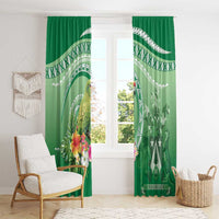 Norfolk Parakeet Tropical Window Curtain Norfolk Island Tribal Pattern LT9 - Polynesian Pride