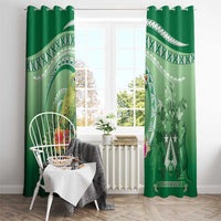 Norfolk Parakeet Tropical Window Curtain Norfolk Island Tribal Pattern LT9 - Polynesian Pride