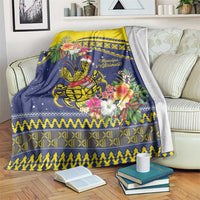 Monuina e Kilisimasi Niue Christmas Blanket Niuean Tribal Pattern LT9 Gold - Polynesian Pride