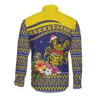Monuina e Kilisimasi Niue Christmas Long Sleeve Button Shirt Niuean Tribal Pattern