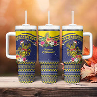 Monuina e Kilisimasi Niue Christmas Tumbler With Handle Niuean Tribal Pattern LT9 - Polynesian Pride