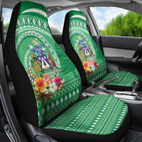 Norfolk Island Pine Tree Christmas Car Seat Cover Coat of Arm and Polynesian Pattern LT9 - Polynesian Pride