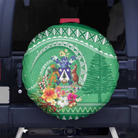 Norfolk Island Pine Tree Christmas Spare Tire Cover Coat of Arm and Polynesian Pattern LT9 - Polynesian Pride