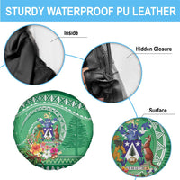 Norfolk Island Pine Tree Christmas Spare Tire Cover Coat of Arm and Polynesian Pattern LT9 - Polynesian Pride