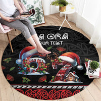 Aotearoa Six Seven Personalized Round Carpet New Zealand Funny Christmas - Polynesian Pride
