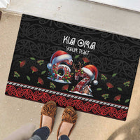Aotearoa Six Seven Personalized Rubber Doormat New Zealand Funny Christmas - Polynesian Pride