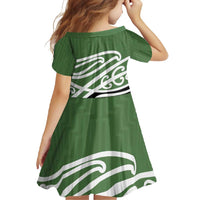Green Fern New Zealand Kowhai Ngutukak Family Matching Mermaid Dress and Hawaiian Shirt - Polynesian Pride