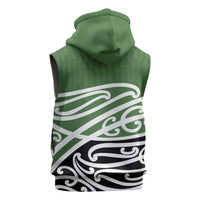 Green Fern New Zealand Kowhai Ngutukak Sleeveless Zip Hoodie - Polynesian Pride