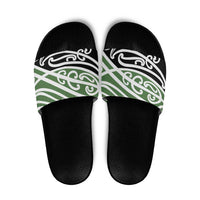 Green Fern New Zealand Kowhai Ngutukak Slide Sandals LT9 Green - Polynesian Pride