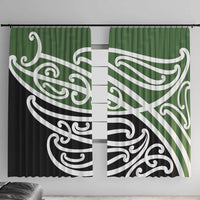 Green Fern New Zealand Kowhai Ngutukak Window Curtain - Polynesian Pride