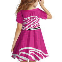All Pink New Zealand Kowhai Ngutukak Family Matching Off Shoulder Maxi Dress and Hawaiian Shirt - Polynesian Pride