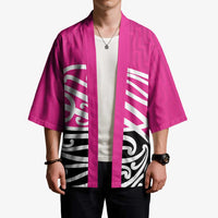 All Pink New Zealand Kowhai Ngutukak Kimono - Polynesian Pride