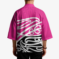 All Pink New Zealand Kowhai Ngutukak Kimono - Polynesian Pride