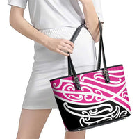 All Pink New Zealand Kowhai Ngutukak Leather Tote Bag - Polynesian Pride