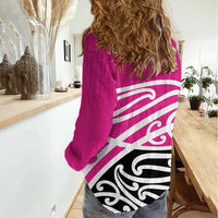 All Pink New Zealand Kowhai Ngutukak Women Casual Shirt - Polynesian Pride