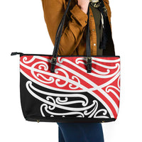 All Red New Zealand Kowhai Ngutukak Leather Tote Bag - Polynesian Pride