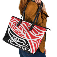 All Red New Zealand Kowhai Ngutukak Leather Tote Bag - Polynesian Pride