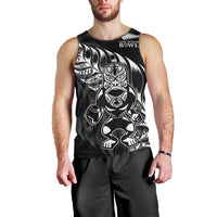 New Zealand Lawn Bowls Custom Men Tank Top Black Maori Warrior Tribal Silver Fern - Polynesian Pride