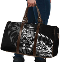 New Zealand Lawn Bowls Travel Bag Black Maori Warrior Tribal Silver Fern - Polynesian Pride
