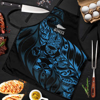 New Zealand Lawn Bowls Apron Blue Maori Warrior Tribal Silver Fern - Polynesian Pride