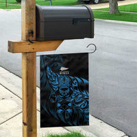 New Zealand Lawn Bowls Garden Flag Blue Maori Warrior Tribal Silver Fern - Polynesian Pride