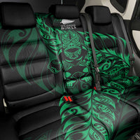 New Zealand Lawn Bowls Back Car Seat Cover Green Maori Warrior Tribal Silver Fern - Polynesian Pride