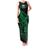 New Zealand Lawn Bowls Custom Family Matching Tank Maxi Dress and Hawaiian Shirt Green Maori Warrior Tribal Silver Fern - Polynesian Pride