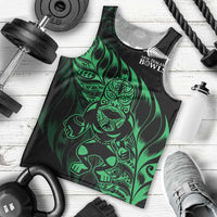 New Zealand Lawn Bowls Custom Men Tank Top Green Maori Warrior Tribal Silver Fern - Polynesian Pride