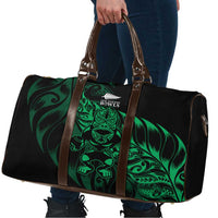 New Zealand Lawn Bowls Travel Bag Green Maori Warrior Tribal Silver Fern - Polynesian Pride