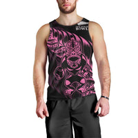 New Zealand Lawn Bowls Custom Men Tank Top Pink Maori Warrior Tribal Silver Fern - Polynesian Pride