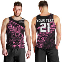 New Zealand Lawn Bowls Custom Men Tank Top Pink Maori Warrior Tribal Silver Fern - Polynesian Pride