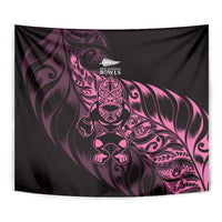 New Zealand Lawn Bowls Tapestry Pink Maori Warrior Tribal Silver Fern - Polynesian Pride