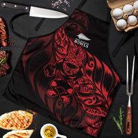 New Zealand Lawn Bowls Apron Red Maori Warrior Tribal Silver Fern - Polynesian Pride