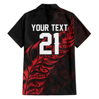 New Zealand Lawn Bowls Custom Family Matching Summer Maxi Dress and Hawaiian Shirt Red Maori Warrior Tribal Silver Fern - Polynesian Pride