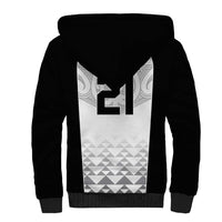 World Football 2026 New Zealand Custom Sherpa Hoodie All White Fern Maori Tribal - Polynesian Pride