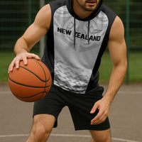 World Football 2026 New Zealand Custom Sleeveless Hoodie All White Fern Maori Tribal - Polynesian Pride