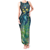New Zealand Matariki Waipuna-a-rangi Tank Maxi Dress He Roimata o Rangi LT9 Women Black - Polynesian Pride