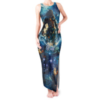New Zealand Matariki Waita Tank Maxi Dress The Way Of The Water LT9 Women Black - Polynesian Pride