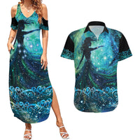 New Zealand Matariki Hiwa-i-te-rangi Couples Matching Summer Maxi Dress and Hawaiian Shirt Titiro ki nga Whetu Wishing Star