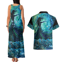 New Zealand Matariki Hiwa-i-te-rangi Couples Matching Tank Maxi Dress and Hawaiian Shirt Titiro ki nga Whetu Wishing Star