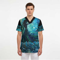 New Zealand Matariki Hiwa-i-te-rangi Scrub Top Titiro ki nga Whetu Wishing Star - Polynesian Pride