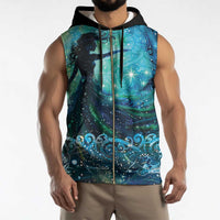 New Zealand Matariki Hiwa-i-te-rangi Sleeveless Zip Hoodie Titiro ki nga Whetu Wishing Star LT9 - Polynesian Pride