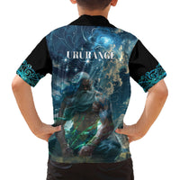 New Zealand Matariki Ururangi Family Matching Off Shoulder Short Dress and Hawaiian Shirt The Murmur Of The Wind